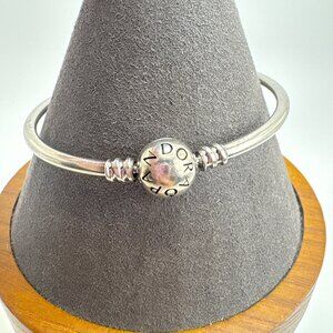 VTG Pandora ALE Sterling Silver 925 Slide Charm Snap Clasp Bracelet One Size